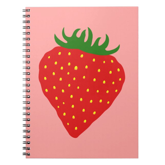 Caderno Espiral Basta um notebook personalizado Strawberry (Frente)