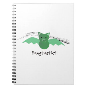 Caderno Espiral Bat Verde Fangtástico