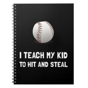 Caderno Espiral Bata e roube o basebol