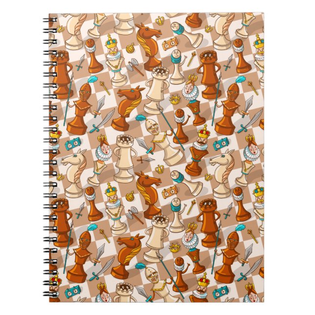 Caderno Espiral batalha de xadrez (Frente)