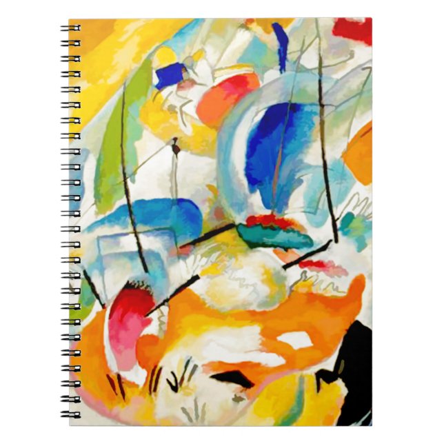 Caderno Espiral Batalha do Mar de Kandinsky em 1913 (Frente)