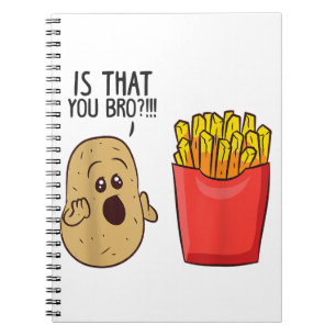 Caderno Espiral Batatas Fritam É Que Você Irrita Batatas Engraçada