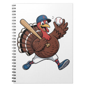 Caderno Espiral Bateria de Baseball com Beisebol na Turquia
