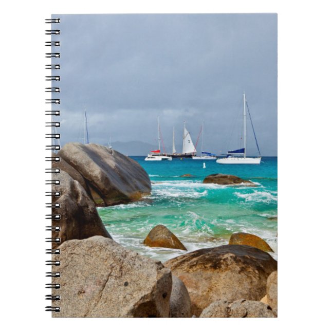 Caderno Espiral Baths, Virgin Gorda, Ilhas Virgens Britânicas (Frente)