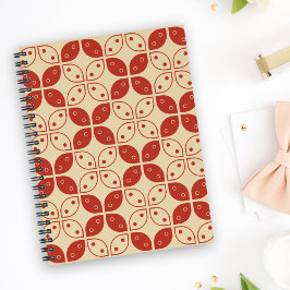 Caderno Espiral Batik Kawung, Padrão Indonésia, Javanês, Étnico