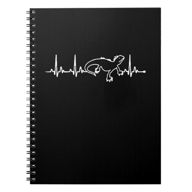 Caderno Espiral batimento cardíaco de iguana (Frente)