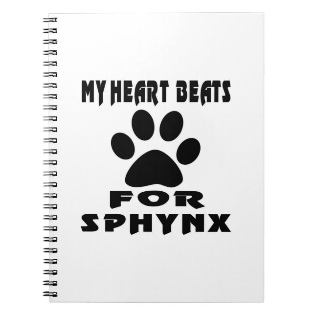 Caderno Espiral Batimento cardíaco para SPHYNX (Frente)