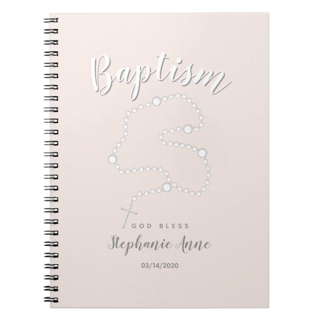 Caderno Espiral Batismo Rosário a Rosa (Frente)