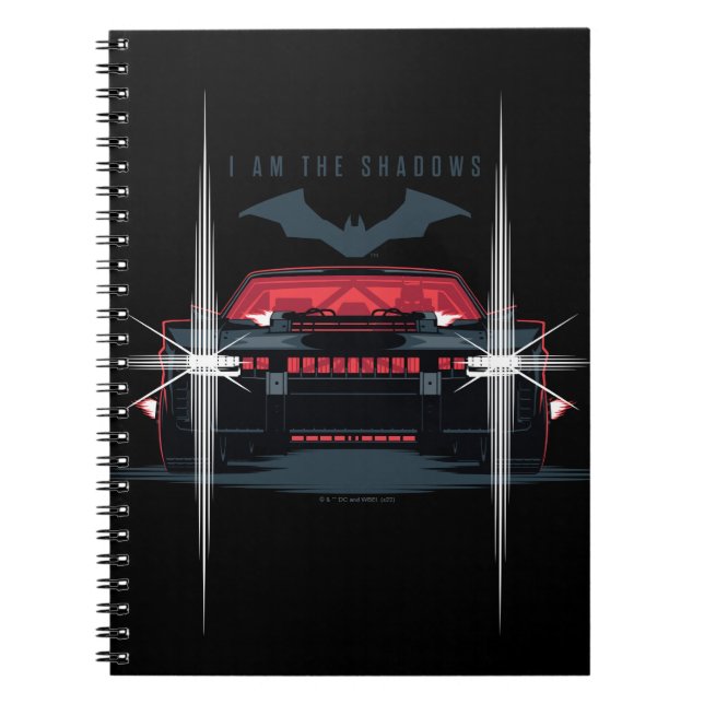 Caderno Espiral Batman Batmobile - Eu Sou As Sombras (Frente)