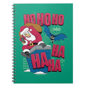 Caderno Espiral Batman Joker Santa Claus Subindo Chaminé