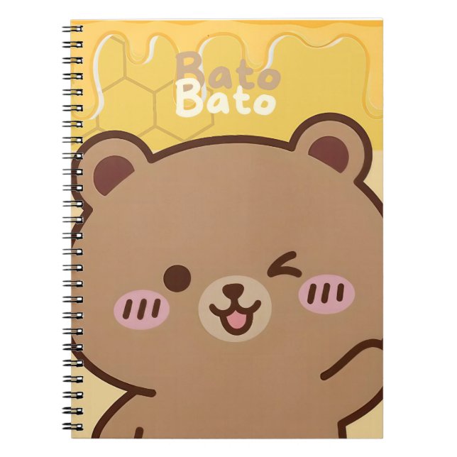 Caderno Espiral "Bato Bato" Honey Bear Spiral Notebook  (Frente)