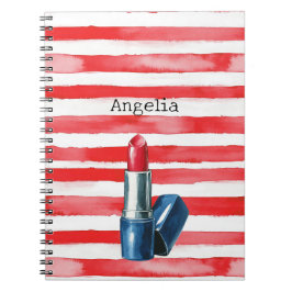 Caderno Espiral Batons French Riviera Batom Vermelho