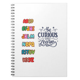 CADERNO ESPIRAL BE CURIOUS AND LEARN
