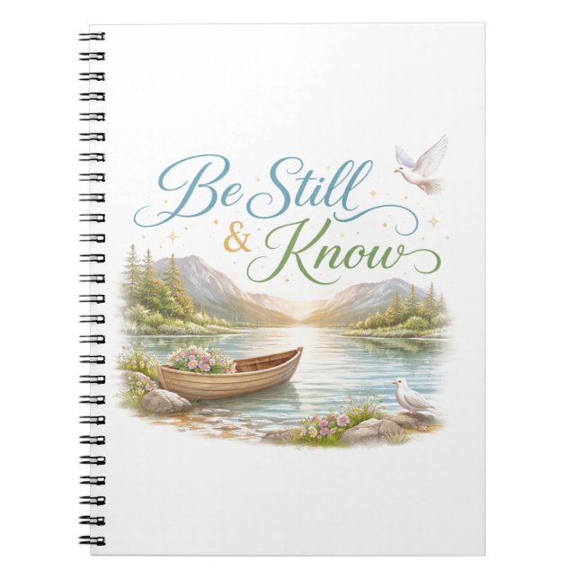 Caderno Espiral Be still and know (Frente)