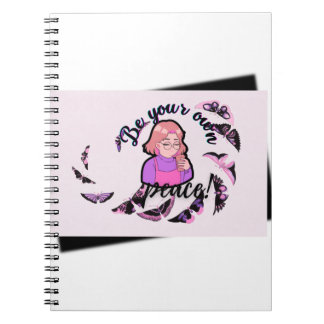 Caderno Espiral Be Your Own Peace Anime Girl & Butterflies Spiral 