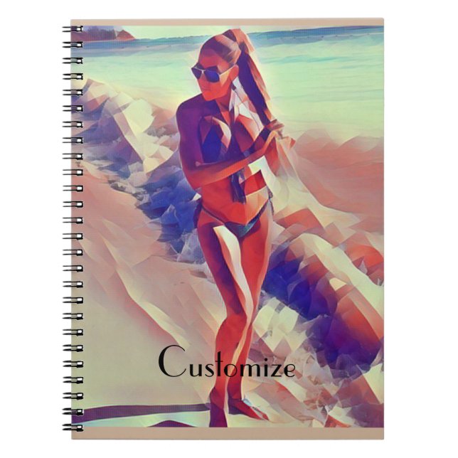 Caderno Espiral Beach Girl Thunder_Cove (Frente)