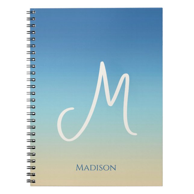 Caderno Espiral Beach Gradient Monogram  (Frente)