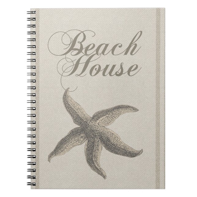 Caderno Espiral Beach House Starfish Seashore (Frente)