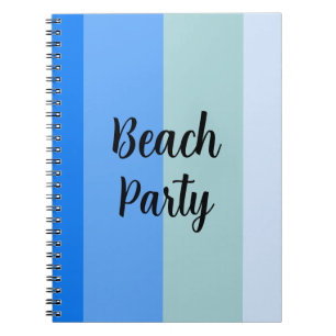 Caderno Espiral Beach Vibes, Blue Stripes