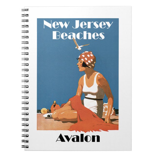 Caderno Espiral Beaches ~ Avalon de Nova Jersey (Frente)