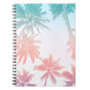 Caderno Espiral Beachy Vintage Palmeiras Sunset