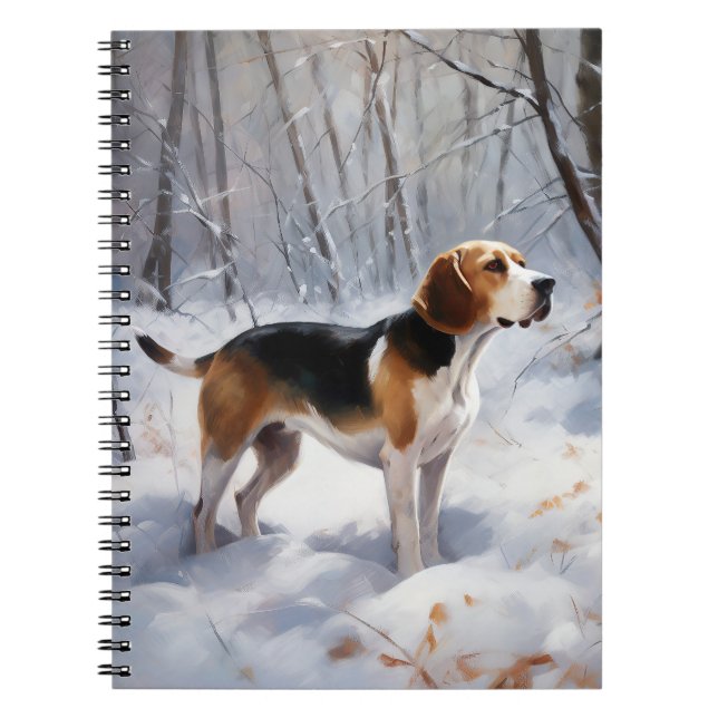 Caderno Espiral Beagle Deixe Nevar Natal (Frente)