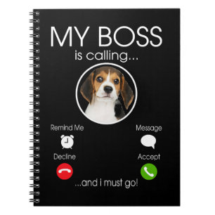 Caderno Espiral Beagle Dog O Melhor Beagle É Ligar E Eu Preciso