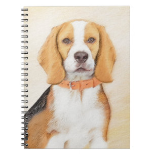 Caderno Espiral Beagle Hound Dog Painting Original Animal Art
