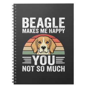 Caderno Espiral Beagle Me Faz Feliz Amante de Cachorro