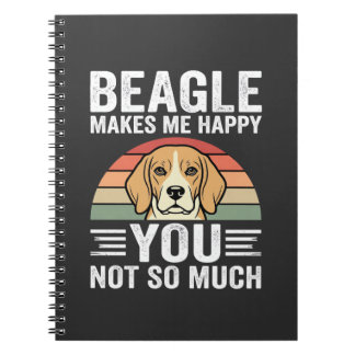 Caderno Espiral Beagle Me Faz Feliz Amante de Cachorro