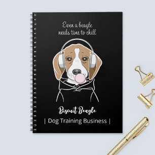 Caderno Espiral Beagle Relaxando com Chiclete Cute Cachorro Engraç
