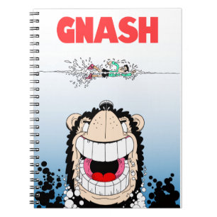 Caderno Espiral Beano Gnasher "Tubarão" 📓 notebook de paródia
