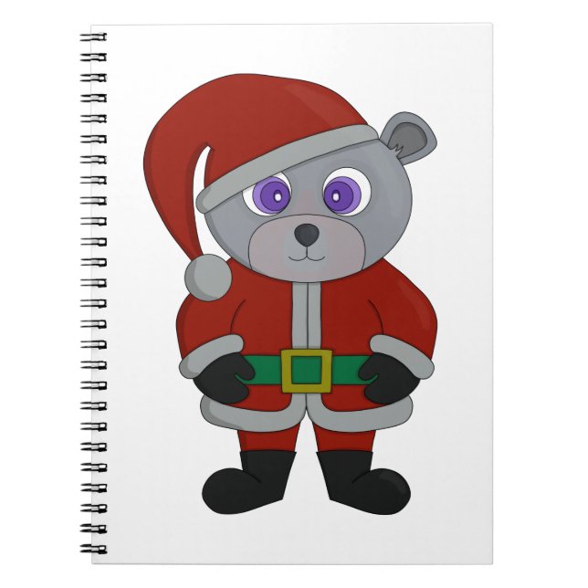 Caderno Espiral Bear Natal do Papai Noel (Frente)