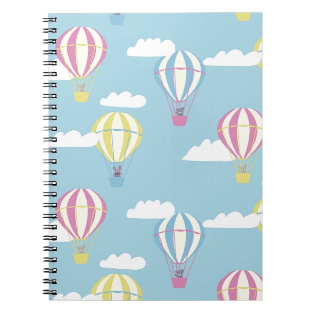 Caderno Espiral Bears & Rabbit Hot Air Balloday Out (Frente)