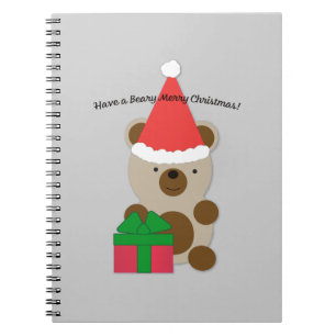 Caderno Espiral Beary Felry Christmas Bear