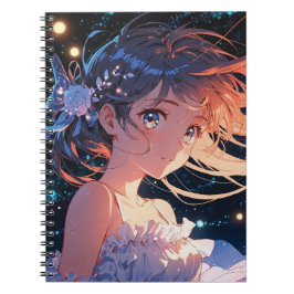 Caderno Espiral Beautiful anime girl illustration