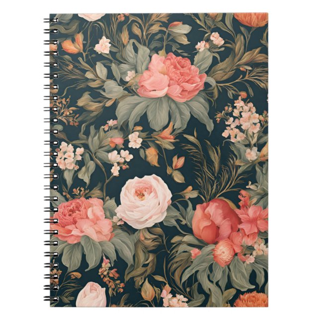 Caderno Espiral Beautiful Floral Rose Flowers (Frente)