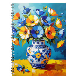 Caderno Espiral Beautiful Vase of Flowers