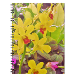 Caderno Espiral Beautiful Yellow autumn orchids