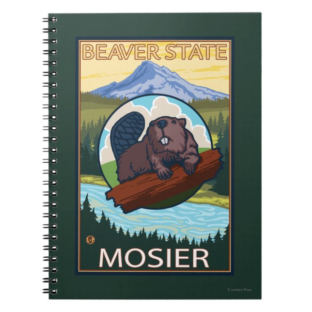 Caderno Espiral Beaver & Mt. Hood - Mosier, Oregon (Frente)