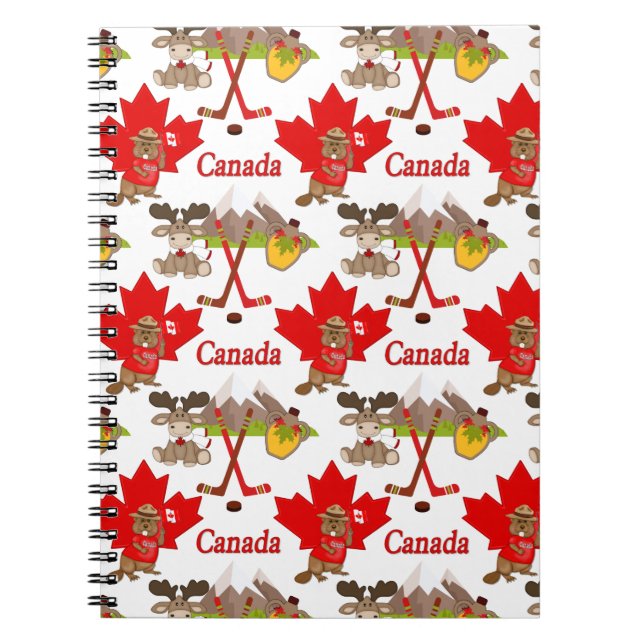 Caderno Espiral Beaver orgulhosamente canadense (Frente)
