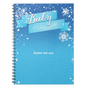 Caderno Espiral Bebê é frio fora do Diário de inverno