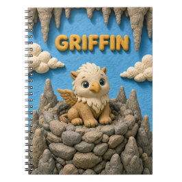 Caderno Espiral Bebê Grifo Fofo, Mitológico