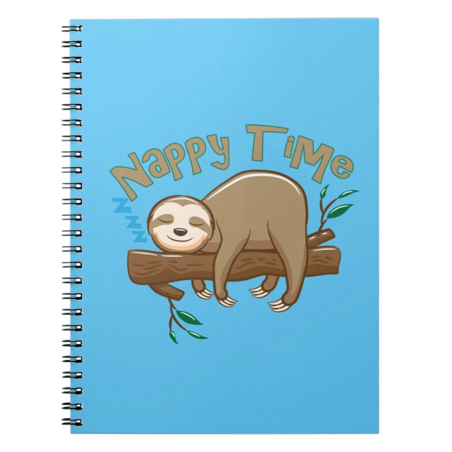 Caderno Espiral Bebê Preguiça Super Encantador (Frente)