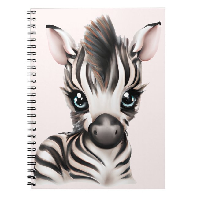 Caderno Espiral Bebê Zebra Adorável (Frente)
