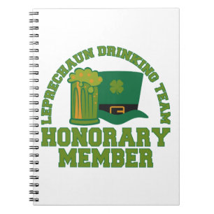 Caderno Espiral Bebendo Leprechaun Team notebook personalizado