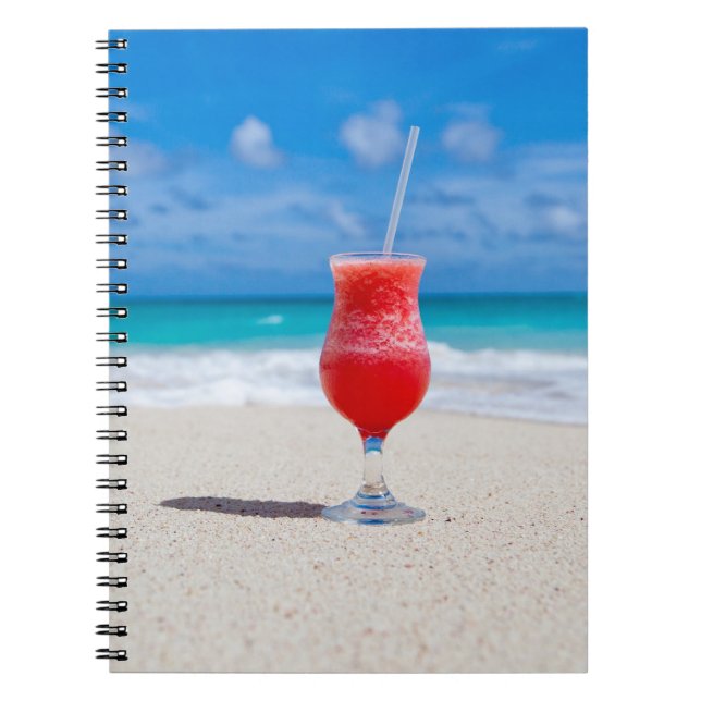 Caderno Espiral Beber no notebook Beach (Frente)