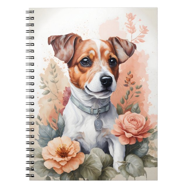 Caderno Espiral Bebês-Cons | Cute Jack Russel Terrier Puppy (Frente)