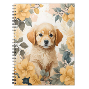 Caderno Espiral Bebês-Cons   Ouro Retriever Puppy