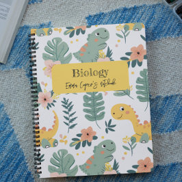 Caderno Espiral Bebês Dinossauros Fofos Personalizados para Crianç